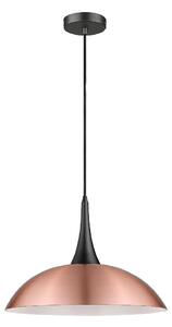 Stamford Copper Shade Pendant Light In Matt Black