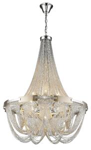 Notting 10 Light Hill Statement Pendant Light In Silver