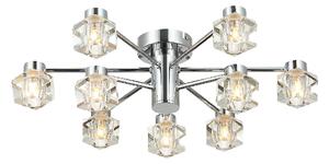 Wakefield 9 Light Diamond Crystal Flush Light In Chrome