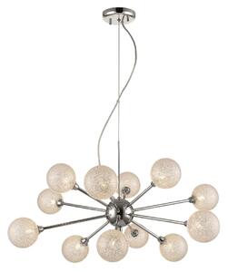 Wimbledon 12 Light Crystal Shade Pendant Light In Chrome