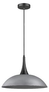 Stamford Cement Shade Pendant Light In Matt Black