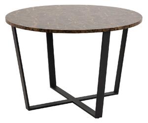 Amarillo Wooden Dining Table Round In Brown Melamine Effect