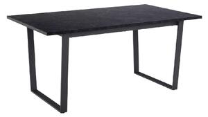 Amarillo Wooden Dining Table In Black Melamine Effect