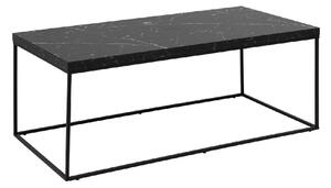 Burnaby Wooden Coffee Table Rectangular In Black Marble Effect