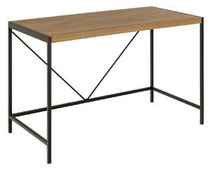 Cadott Wooden Laptop Desk With Black Metal Frame In Oak