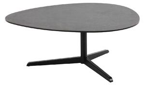 Burwell Ceramic Coffee Table Large With Metal Base In Black