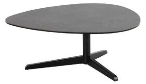 Burwell Ceramic Coffee Table Small With Metal Base In Black