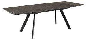 Bishop Ceramic Extending Dining Table With Metal Leg In Black