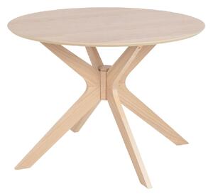 Destin Wooden Dining Table Round In White Oak