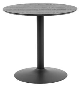 Ionia Wooden Coffee Table Round In Black Ash