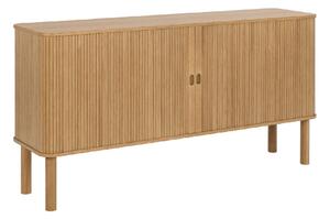 Lampe Wooden Storage Cabinet Wide With Sliding Doors In Oak