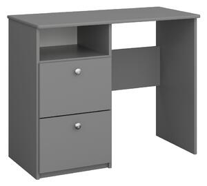 Marina Wooden Laptop Desk With 2 Drawers In Grey