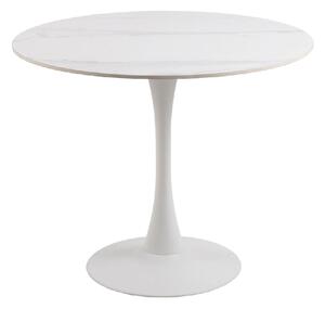 Malone Ceramic Dining Table Round In White