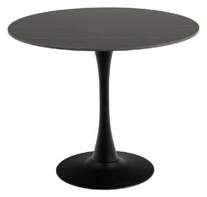 Malone Ceramic Dining Table Round In Black