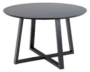 Macon Wooden Dining Table Round In Black