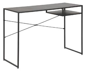 Napa Metal Laptop Desk With Open Shelf In Matt Black