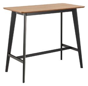 Riga Wooden Bar Table Rectangular In Oak And Black