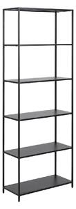 Napa Metal Bookcase With 5 Shelves In Matt Black