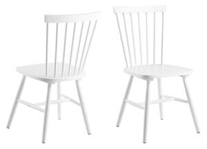 Rexford White Wooden Dining Chairs In Pair