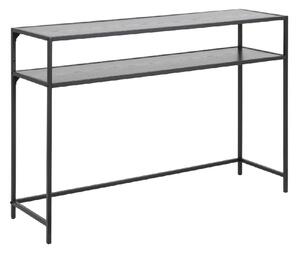 Sparks Wooden Console Table With 1 Shelf In Ash Black