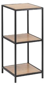 Sparks Wooden Bookcase With 2 Shelves And Metal Frame In Oak