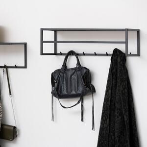 Sparks Wooden Coat Rack With Metal Frame In Ash Black