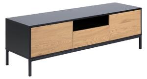 Sparks Wooden TV Stand With 2 Doors 1 Drawer In Oak And Black