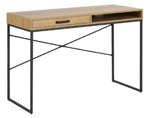 Sparks Wooden Laptop Desk With 1 Drawer In Oak And Black