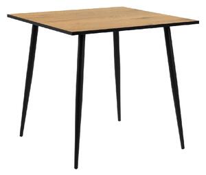 Warren Wooden Dining Table Square With Black Legs In Oak