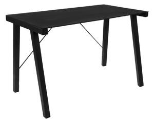 Terrell Wooden Laptop Desk With Metal Frame In Black