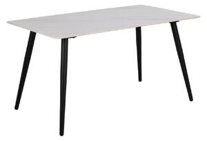 Waldorf Ceramic Dining Table Rectangular In White And Black