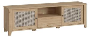 Cicero Wooden TV Stand With 2 Doors 1 Drawer In Oak