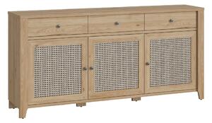 Cicero Wooden Sideboard With 3 Doors 3 Drawers In Oak