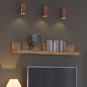 Rapilla Wooden Wall Shelf In Chestnut