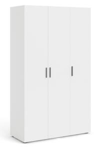 Perkin Wooden Wardrobe With 3 Doors In White