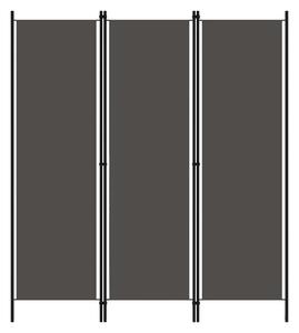 Celina Fabric 3 Panels 150cm x 180cm Room Divider In Anthracite