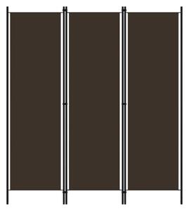 Celina Fabric 3 Panels 150cm x 180cm Room Divider In Brown