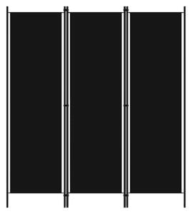 Celina Fabric 3 Panels 150cm x 180cm Room Divider In Black