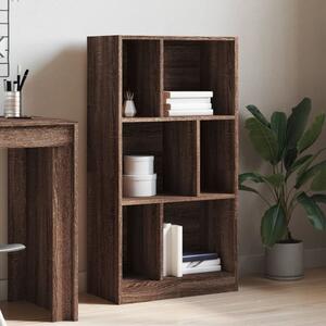 Guelph Wooden Bookcase With 6 Shelves In Dark Brown Oak