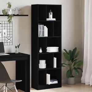 Guelph Wooden Bookcase With 10 Shelves In Black