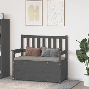 Litiz Wooden Small Hallway Storage Seating Bench In Grey