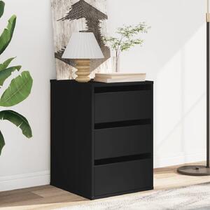 Flint Wooden Chest Of 3 Drawers In Black