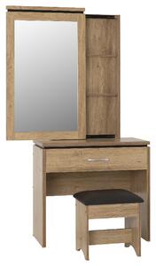 Crieff Wooden Dressing Table Set With 1 Drawers In Oak