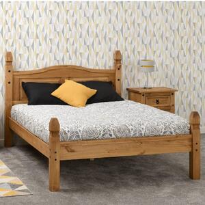 Central Wooden Low Foot Double Bed In Oak