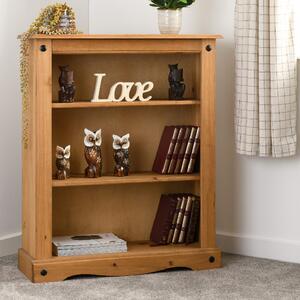 Central Wooden Bookcase With 3 Shelves In Oak