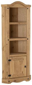 Central Wooden Bookcase With 1 Door 3 Shelves In Oak