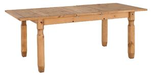 Central Wooden Extending Dining Table In Oak