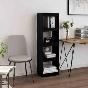 Jupiter Wooden Bookcase With 4 Compartments In Black