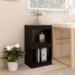 Jupiter Wooden Bookcase With 2 Compartments In Black