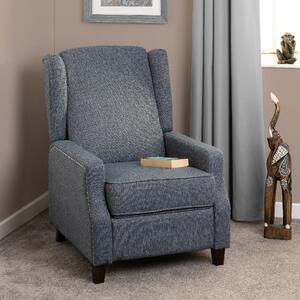 Katy Fabric Recliner Armchair In Blue